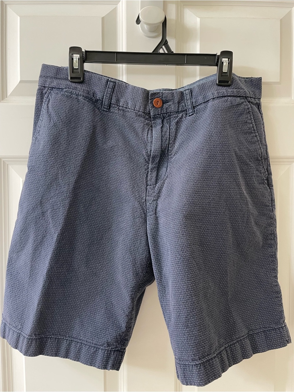 Tommy Hilfiger Navy Textured Flat Front Shorts